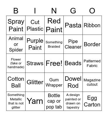 Art Critique Bingo Card