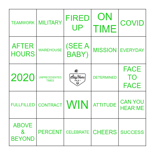 STAY HOME - CLUB TRIP BINGO Card