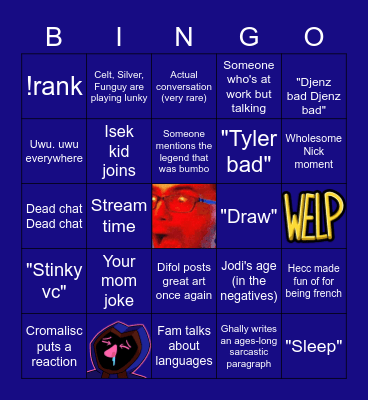 Furlexa server bingo Card