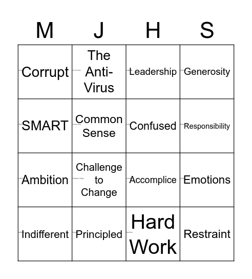 Anti-Virus Bingo Card