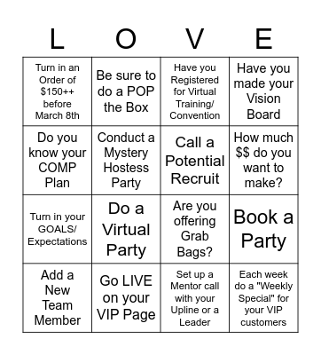 MARCH MOTIVATION Bingo Card