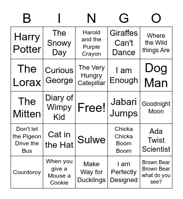 Book Bingo Card