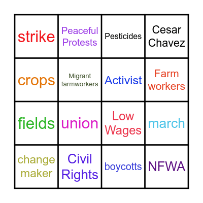 ¡Sí se puede! (English) Bingo Card