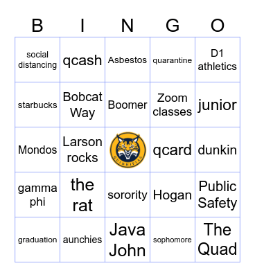 QUINNIPIAC BINGO Card