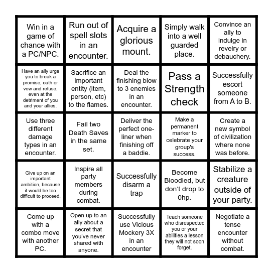 Burkhard Bingo Card