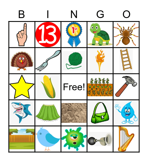 -R Controlled Vowels Bingo Card