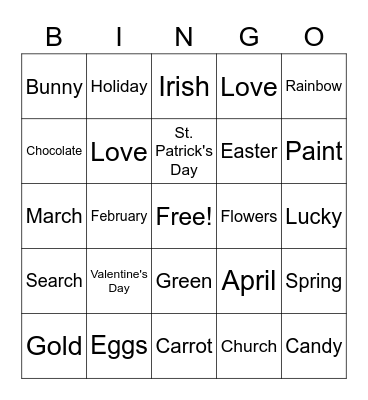 Spring ASL Bingo! Bingo Card