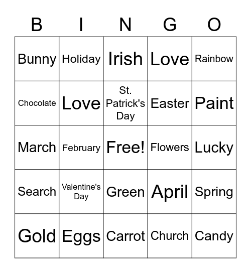 Spring ASL Bingo! Bingo Card