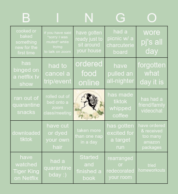 QUARANTINE EDITION Bingo Card