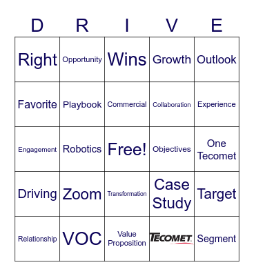 Buzzword Bingo Card