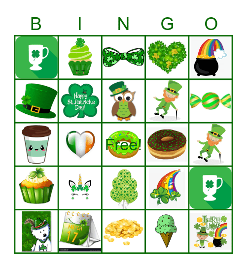 St. Patty's Day Bingo Card