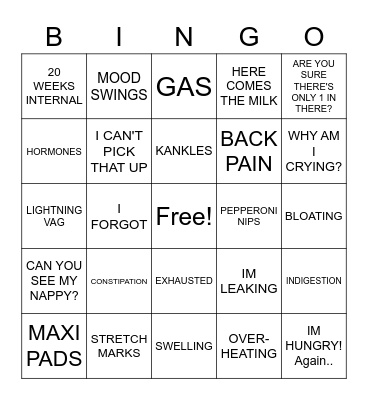 BABY Bingo Card