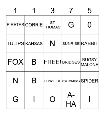 HETTIE'S 40TH BIRTHDAY BINGO!! Bingo Card