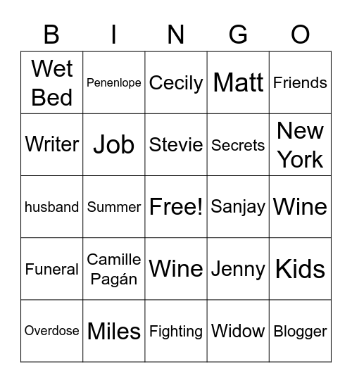 I m Fine And Neither Are You Bingo Card