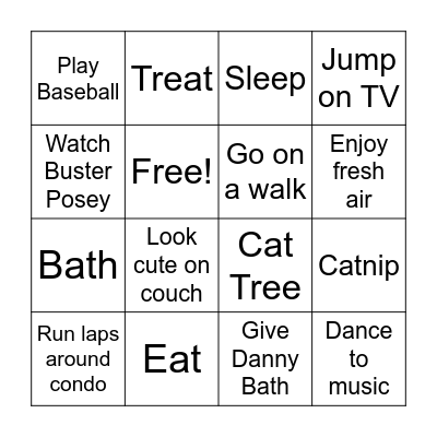 Posey's Jump to Conclusions Mat Bingo Card
