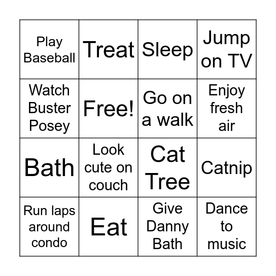 Posey's Jump to Conclusions Mat Bingo Card