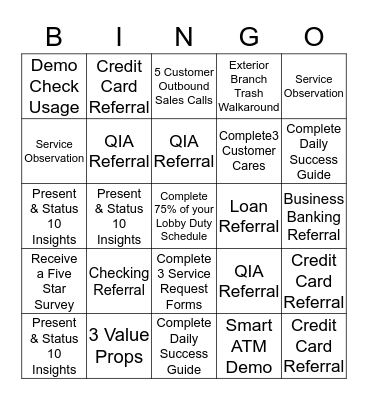 1st Person to get BINGO each week gets 100 Spotlight Points! Bingo Card