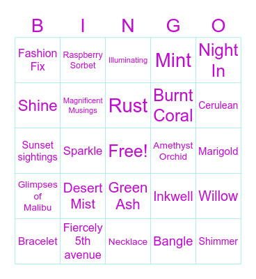 🎉🍹Blingo Night!! 🥂🎉 Bingo Card