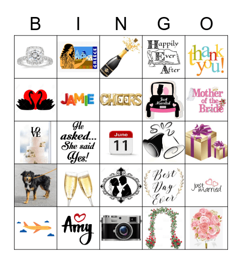 E  N  G  A  G  E  M  E  N  T Bingo Card