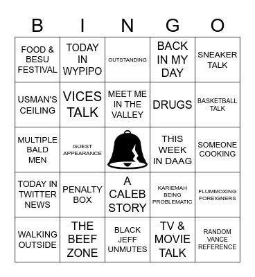 DISCORD HAPPY HOUR Bingo Card