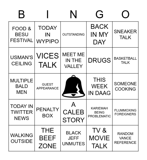 DISCORD HAPPY HOUR Bingo Card