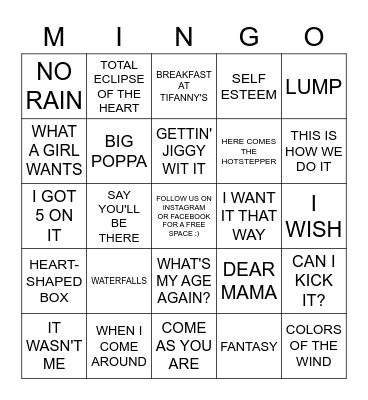 MINGO AT THE CHAMBER R3 Bingo Card