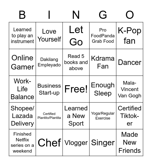 In the Midst of Pandemic Bingo Card