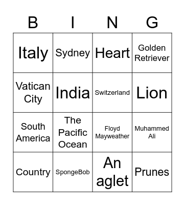 Year 12 Bingo (Round 2) Bingo Card