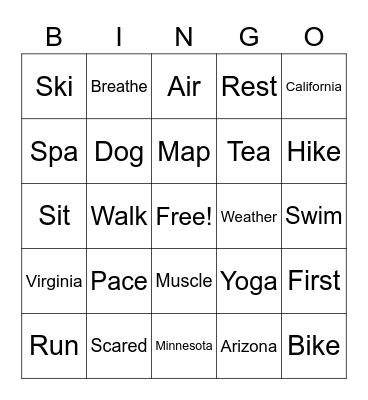 2021 Feel the Bern 5k Bingo Card