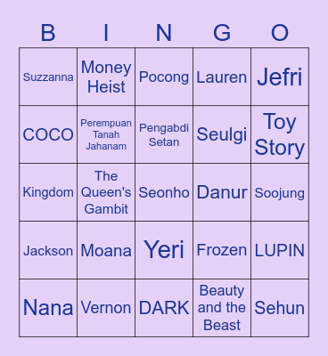 KSEULGI3WP Bingo Card