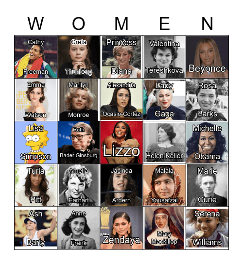 International Women's Day Bingo Card