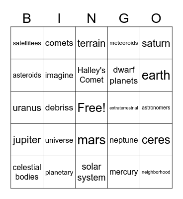 Unit 7 Lesson 2 Bingo Card