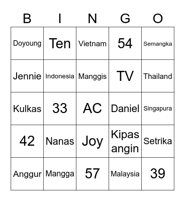 Winteo's Bingo Card