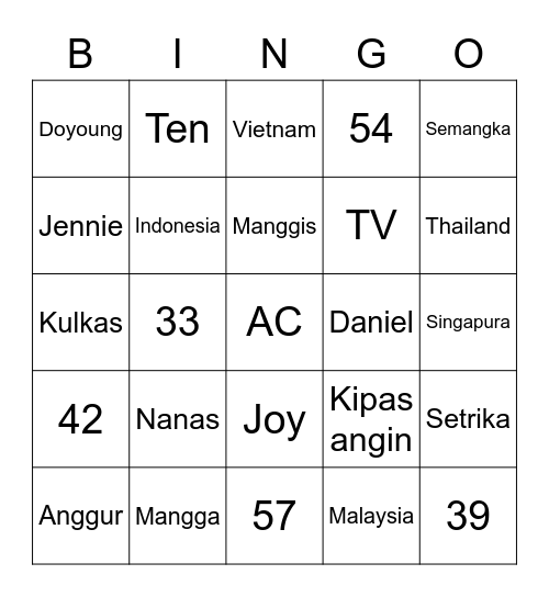 Winteo's Bingo Card