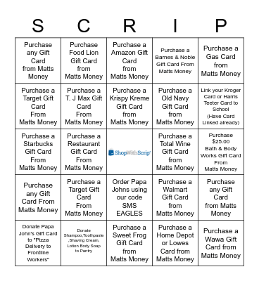 March Madness Bingo Card