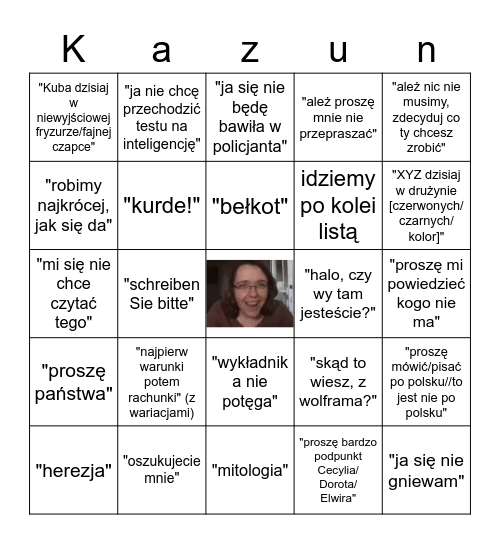 Kazun Bingo 2Ag Bingo Card