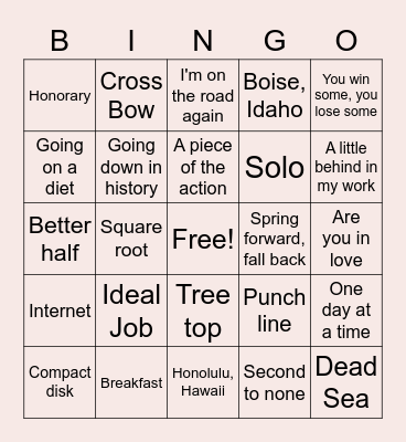 Spicy Puzzle Bingo! Bingo Card
