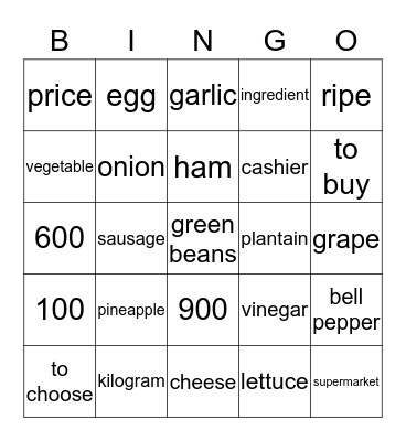 Bingo Card