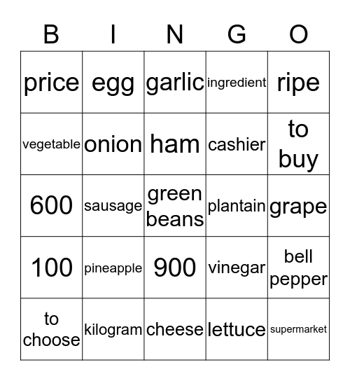 Bingo Card