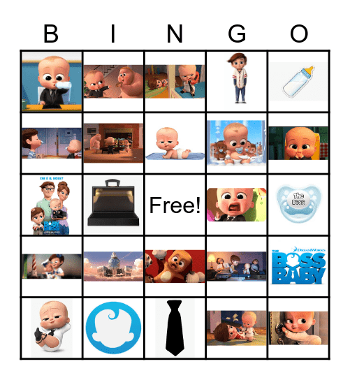 BOSS BABY BINGO Card