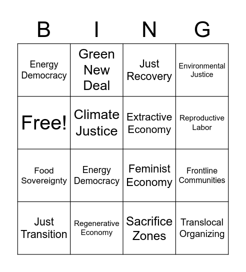 Bingo Card