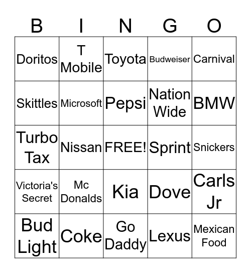 Jason & Amanda's Super Bingo Card