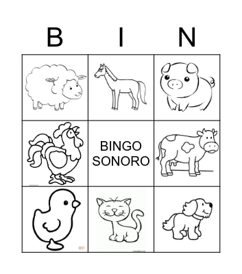 ANIMALES Bingo Card