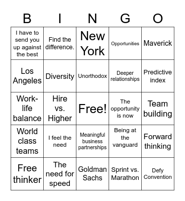 MAVERICK Winter 2021 Bingo Card