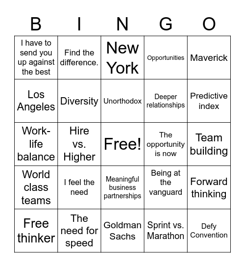 MAVERICK Winter 2021 Bingo Card