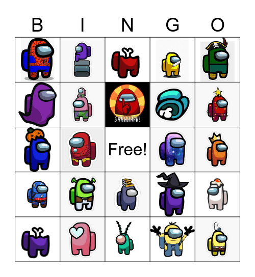 AMONG US BINGO Card