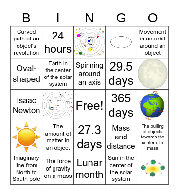 Study Guide Review Bingo Card