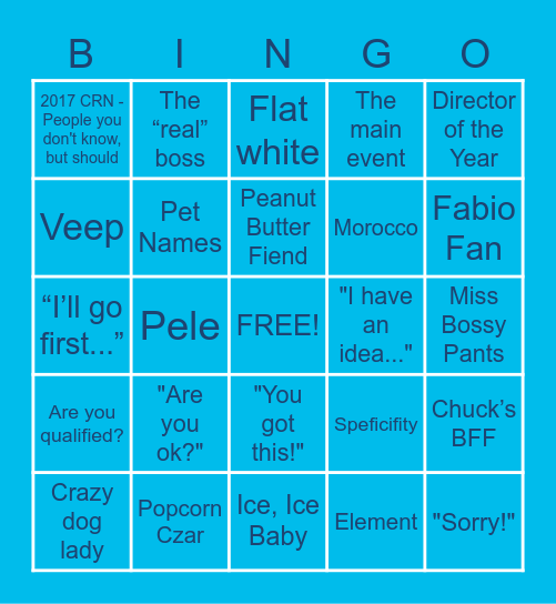 Steve and Those Who Leave Bingo Card