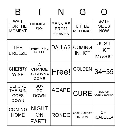 MUSIC THERAPY BINGO (REG 2) Bingo Card