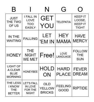 MUSIC THERAPY BINGO (X) Bingo Card